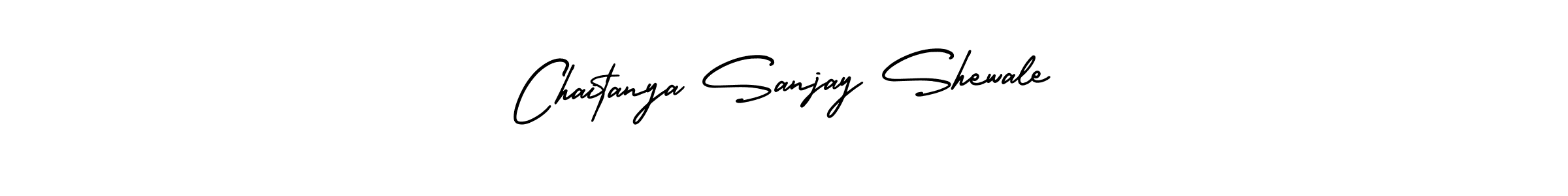 How to make Chaitanya Sanjay Shewale name signature. Use AmerikaSignatureDemo-Regular style for creating short signs online. This is the latest handwritten sign. Chaitanya Sanjay Shewale signature style 3 images and pictures png