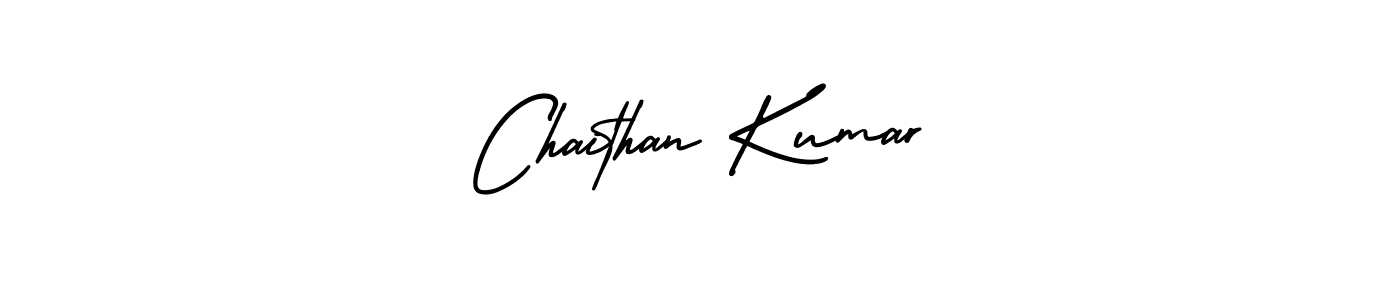 How to make Chaithan Kumar name signature. Use AmerikaSignatureDemo-Regular style for creating short signs online. This is the latest handwritten sign. Chaithan Kumar signature style 3 images and pictures png