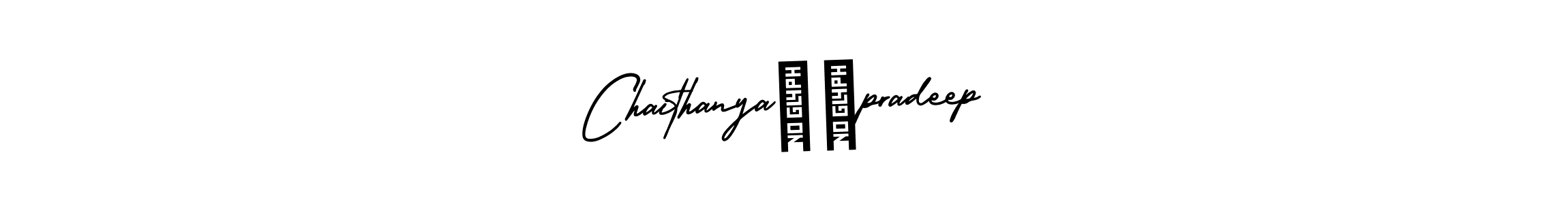 How to make Chaithanya♥️pradeep signature? AmerikaSignatureDemo-Regular is a professional autograph style. Create handwritten signature for Chaithanya♥️pradeep name. Chaithanya♥️pradeep signature style 3 images and pictures png