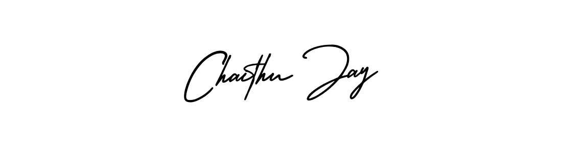 This is the best signature style for the Chaithu Jay name. Also you like these signature font (AmerikaSignatureDemo-Regular). Mix name signature. Chaithu Jay signature style 3 images and pictures png