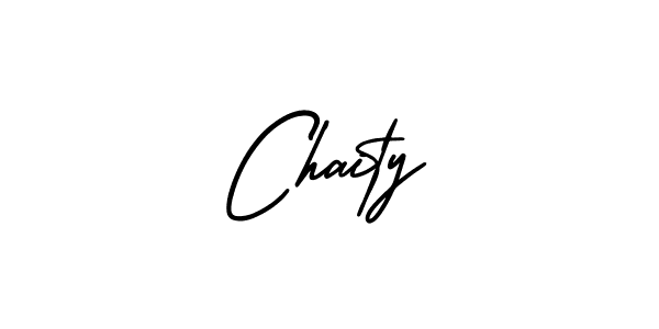 The best way (AmerikaSignatureDemo-Regular) to make a short signature is to pick only two or three words in your name. The name Chaity include a total of six letters. For converting this name. Chaity signature style 3 images and pictures png