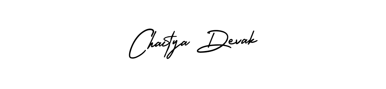 The best way (AmerikaSignatureDemo-Regular) to make a short signature is to pick only two or three words in your name. The name Chaitya Devak include a total of six letters. For converting this name. Chaitya Devak signature style 3 images and pictures png