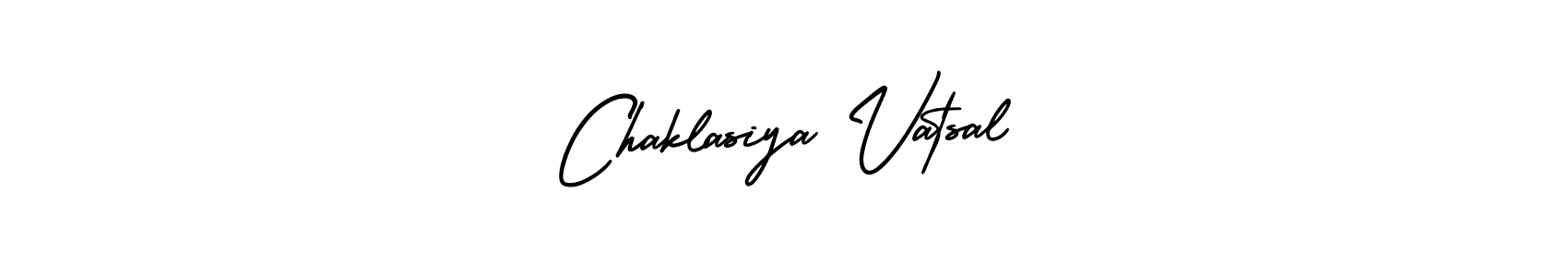It looks lik you need a new signature style for name Chaklasiya Vatsal. Design unique handwritten (AmerikaSignatureDemo-Regular) signature with our free signature maker in just a few clicks. Chaklasiya Vatsal signature style 3 images and pictures png