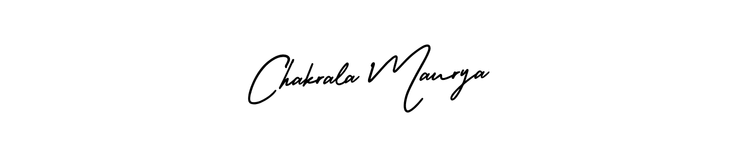 How to make Chakrala Maurya name signature. Use AmerikaSignatureDemo-Regular style for creating short signs online. This is the latest handwritten sign. Chakrala Maurya signature style 3 images and pictures png