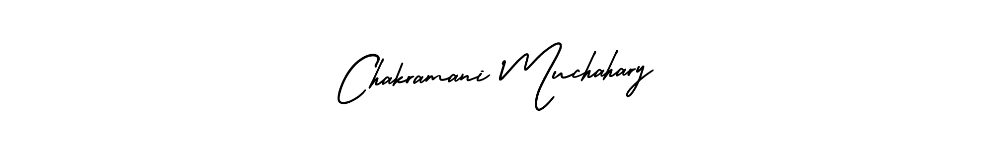 Design your own signature with our free online signature maker. With this signature software, you can create a handwritten (AmerikaSignatureDemo-Regular) signature for name Chakramani Muchahary. Chakramani Muchahary signature style 3 images and pictures png