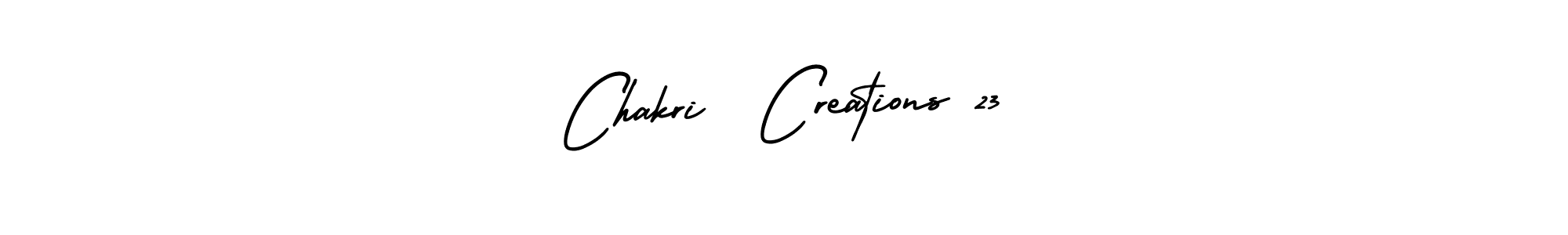 Create a beautiful signature design for name Chakri  Creations 23. With this signature (AmerikaSignatureDemo-Regular) fonts, you can make a handwritten signature for free. Chakri  Creations 23 signature style 3 images and pictures png