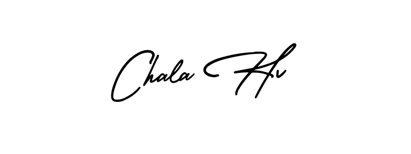 How to make Chala Hv signature? AmerikaSignatureDemo-Regular is a professional autograph style. Create handwritten signature for Chala Hv name. Chala Hv signature style 3 images and pictures png