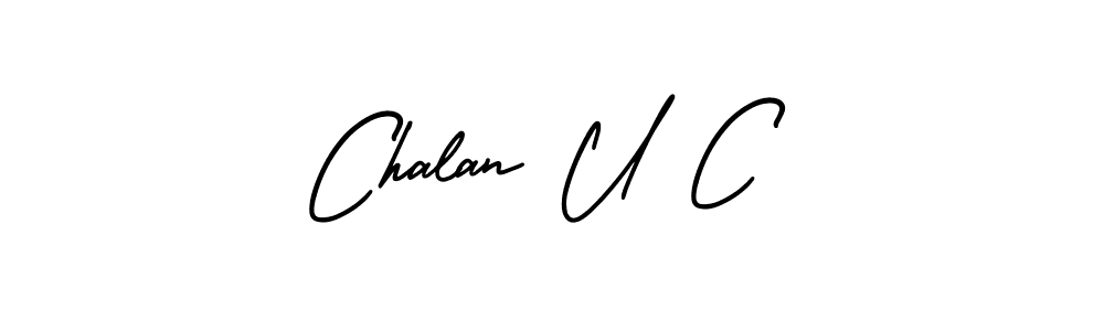 How to make Chalan U C signature? AmerikaSignatureDemo-Regular is a professional autograph style. Create handwritten signature for Chalan U C name. Chalan U C signature style 3 images and pictures png