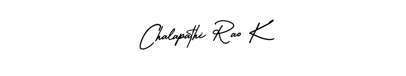 Use a signature maker to create a handwritten signature online. With this signature software, you can design (AmerikaSignatureDemo-Regular) your own signature for name Chalapathi Rao K. Chalapathi Rao K signature style 3 images and pictures png