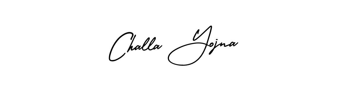 Create a beautiful signature design for name Challa Yojna. With this signature (AmerikaSignatureDemo-Regular) fonts, you can make a handwritten signature for free. Challa Yojna signature style 3 images and pictures png