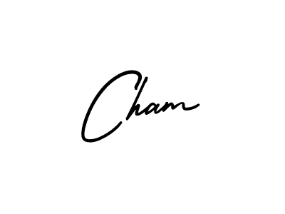 The best way (AmerikaSignatureDemo-Regular) to make a short signature is to pick only two or three words in your name. The name Cham include a total of six letters. For converting this name. Cham signature style 3 images and pictures png