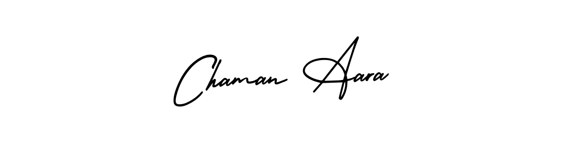 Make a beautiful signature design for name Chaman Aara. With this signature (AmerikaSignatureDemo-Regular) style, you can create a handwritten signature for free. Chaman Aara signature style 3 images and pictures png