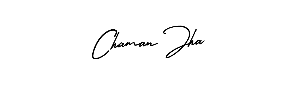 AmerikaSignatureDemo-Regular is a professional signature style that is perfect for those who want to add a touch of class to their signature. It is also a great choice for those who want to make their signature more unique. Get Chaman Jha name to fancy signature for free. Chaman Jha signature style 3 images and pictures png