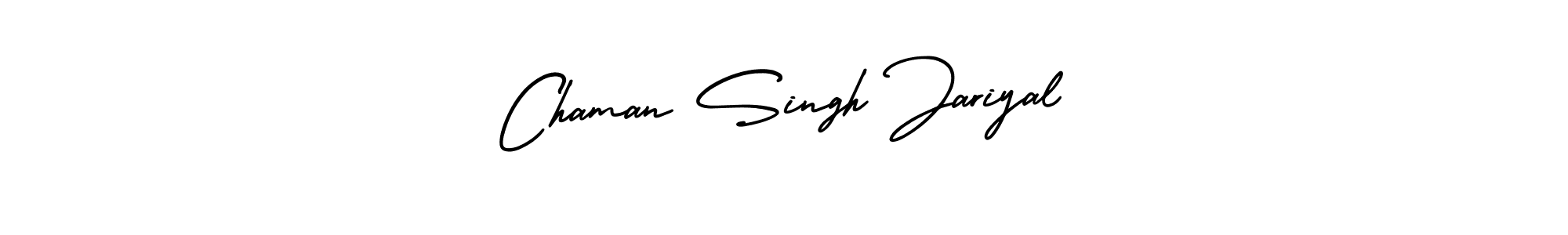 Make a beautiful signature design for name Chaman Singh Jariyal. With this signature (AmerikaSignatureDemo-Regular) style, you can create a handwritten signature for free. Chaman Singh Jariyal signature style 3 images and pictures png