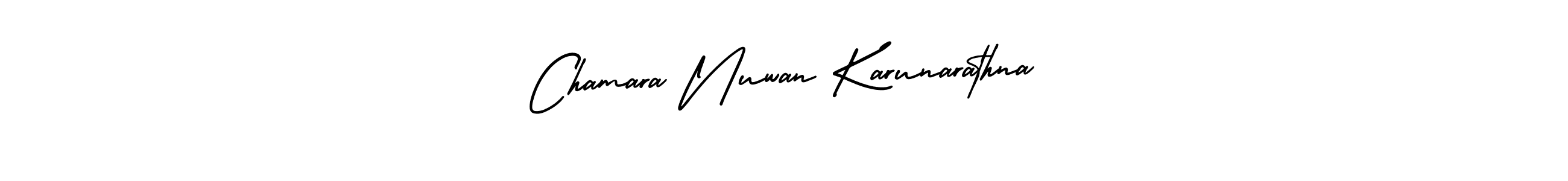 Create a beautiful signature design for name Chamara Nuwan Karunarathna. With this signature (AmerikaSignatureDemo-Regular) fonts, you can make a handwritten signature for free. Chamara Nuwan Karunarathna signature style 3 images and pictures png