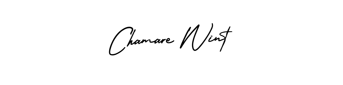 if you are searching for the best signature style for your name Chamare Wint. so please give up your signature search. here we have designed multiple signature styles  using AmerikaSignatureDemo-Regular. Chamare Wint signature style 3 images and pictures png