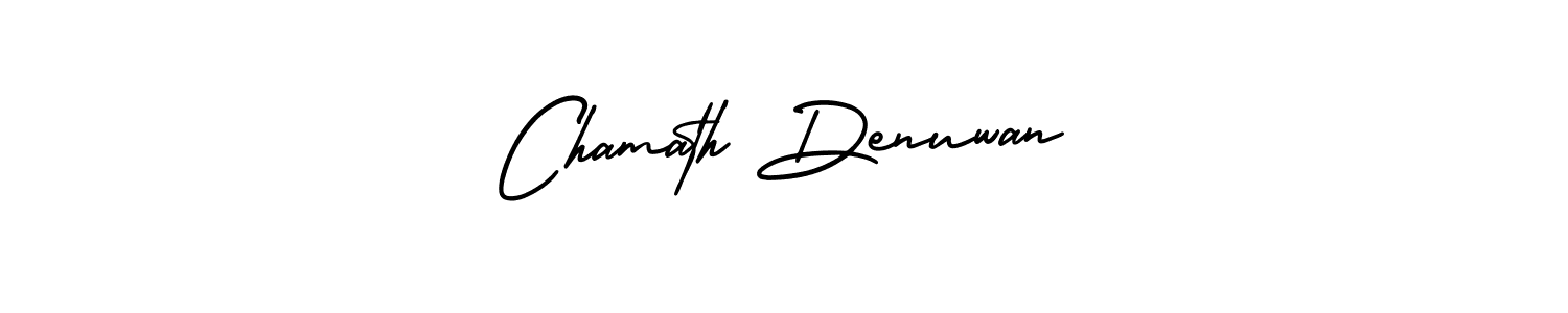 Make a short Chamath Denuwan signature style. Manage your documents anywhere anytime using AmerikaSignatureDemo-Regular. Create and add eSignatures, submit forms, share and send files easily. Chamath Denuwan signature style 3 images and pictures png