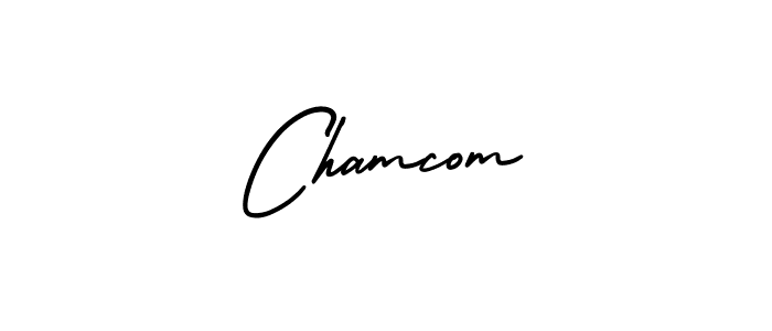 How to Draw Chamcom signature style? AmerikaSignatureDemo-Regular is a latest design signature styles for name Chamcom. Chamcom signature style 3 images and pictures png