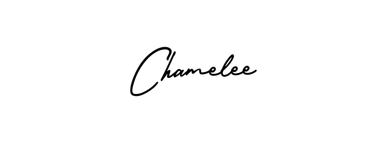 Use a signature maker to create a handwritten signature online. With this signature software, you can design (AmerikaSignatureDemo-Regular) your own signature for name Chamelee. Chamelee signature style 3 images and pictures png