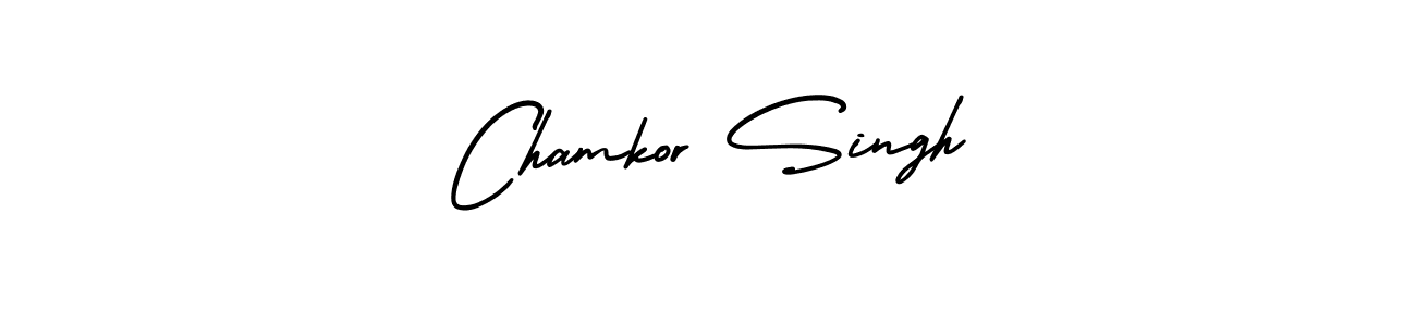 Design your own signature with our free online signature maker. With this signature software, you can create a handwritten (AmerikaSignatureDemo-Regular) signature for name Chamkor Singh. Chamkor Singh signature style 3 images and pictures png