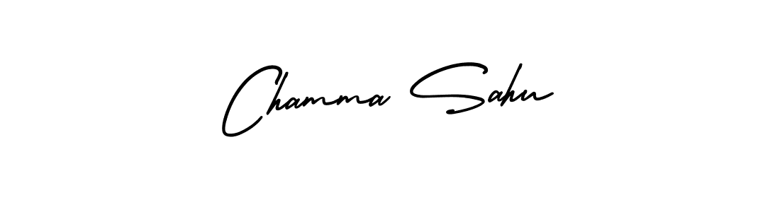 Also we have Chamma Sahu name is the best signature style. Create professional handwritten signature collection using AmerikaSignatureDemo-Regular autograph style. Chamma Sahu signature style 3 images and pictures png