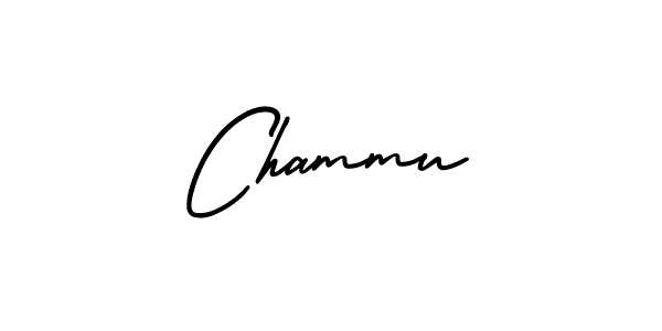 Chammu stylish signature style. Best Handwritten Sign (AmerikaSignatureDemo-Regular) for my name. Handwritten Signature Collection Ideas for my name Chammu. Chammu signature style 3 images and pictures png