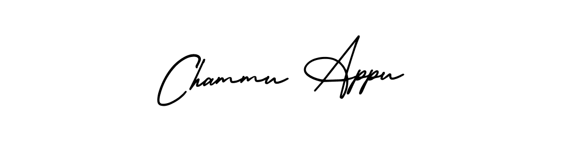 Make a beautiful signature design for name Chammu Appu. With this signature (AmerikaSignatureDemo-Regular) style, you can create a handwritten signature for free. Chammu Appu signature style 3 images and pictures png