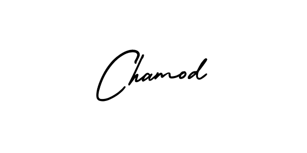 Use a signature maker to create a handwritten signature online. With this signature software, you can design (AmerikaSignatureDemo-Regular) your own signature for name Chamod. Chamod signature style 3 images and pictures png