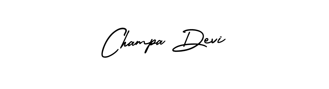 Champa Devi stylish signature style. Best Handwritten Sign (AmerikaSignatureDemo-Regular) for my name. Handwritten Signature Collection Ideas for my name Champa Devi. Champa Devi signature style 3 images and pictures png