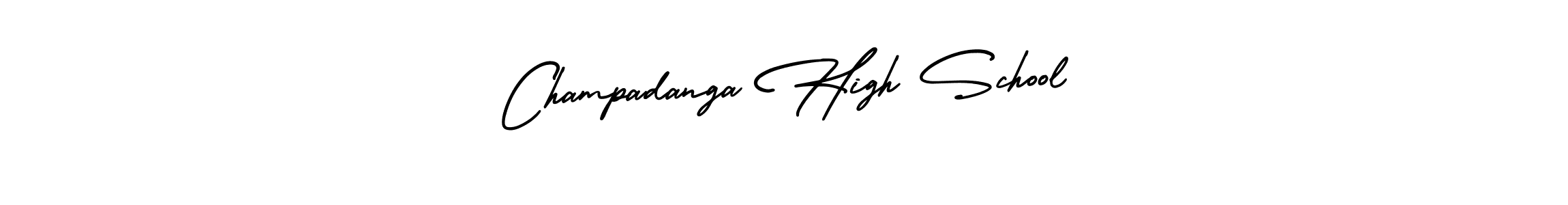 How to make Champadanga High School name signature. Use AmerikaSignatureDemo-Regular style for creating short signs online. This is the latest handwritten sign. Champadanga High School signature style 3 images and pictures png