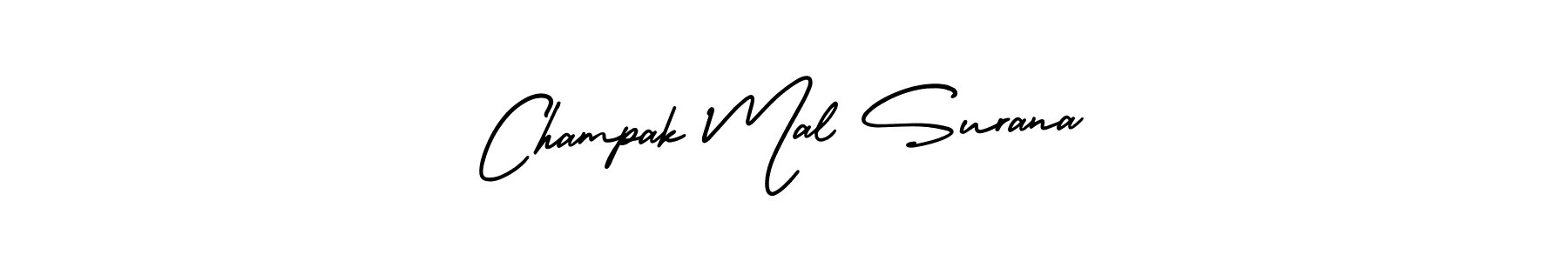 AmerikaSignatureDemo-Regular is a professional signature style that is perfect for those who want to add a touch of class to their signature. It is also a great choice for those who want to make their signature more unique. Get Champak Mal Surana name to fancy signature for free. Champak Mal Surana signature style 3 images and pictures png