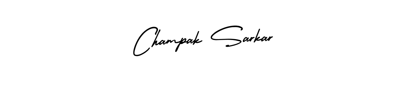 Make a beautiful signature design for name Champak Sarkar. With this signature (AmerikaSignatureDemo-Regular) style, you can create a handwritten signature for free. Champak Sarkar signature style 3 images and pictures png