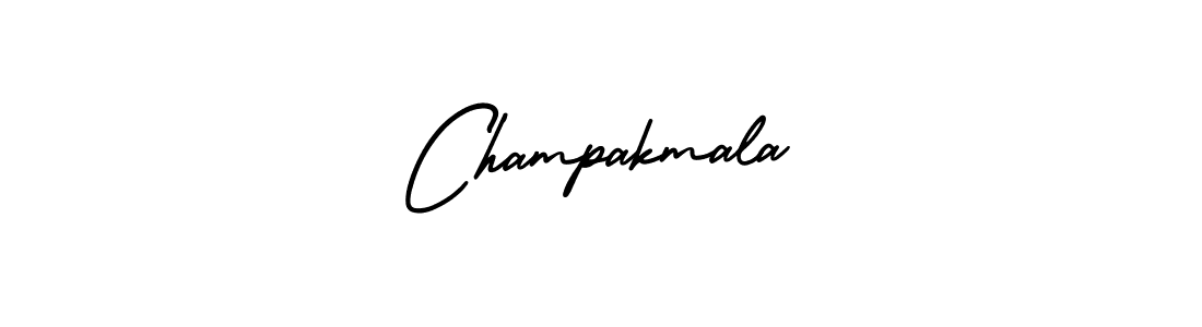 Create a beautiful signature design for name Champakmala. With this signature (AmerikaSignatureDemo-Regular) fonts, you can make a handwritten signature for free. Champakmala signature style 3 images and pictures png