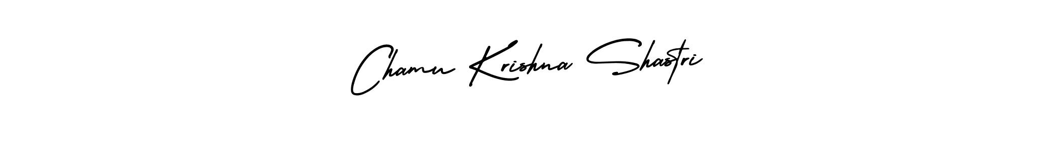 Create a beautiful signature design for name Chamu Krishna Shastri. With this signature (AmerikaSignatureDemo-Regular) fonts, you can make a handwritten signature for free. Chamu Krishna Shastri signature style 3 images and pictures png