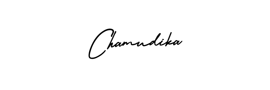 How to make Chamudika signature? AmerikaSignatureDemo-Regular is a professional autograph style. Create handwritten signature for Chamudika name. Chamudika signature style 3 images and pictures png