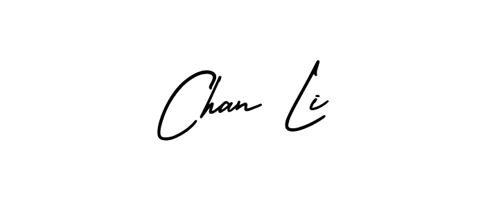 Make a beautiful signature design for name Chan Li. With this signature (AmerikaSignatureDemo-Regular) style, you can create a handwritten signature for free. Chan Li signature style 3 images and pictures png