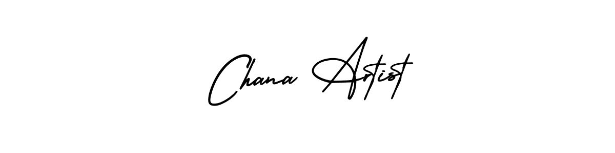The best way (AmerikaSignatureDemo-Regular) to make a short signature is to pick only two or three words in your name. The name Chana Artist include a total of six letters. For converting this name. Chana Artist signature style 3 images and pictures png