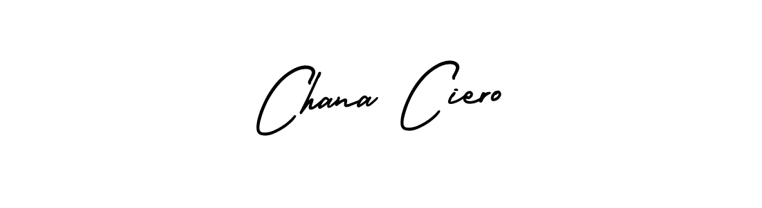 Design your own signature with our free online signature maker. With this signature software, you can create a handwritten (AmerikaSignatureDemo-Regular) signature for name Chana Ciero. Chana Ciero signature style 3 images and pictures png