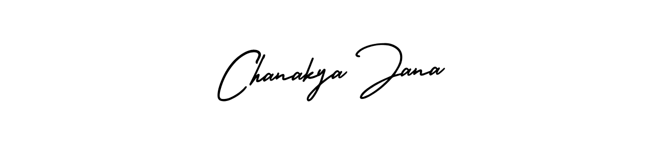 How to make Chanakya Jana name signature. Use AmerikaSignatureDemo-Regular style for creating short signs online. This is the latest handwritten sign. Chanakya Jana signature style 3 images and pictures png