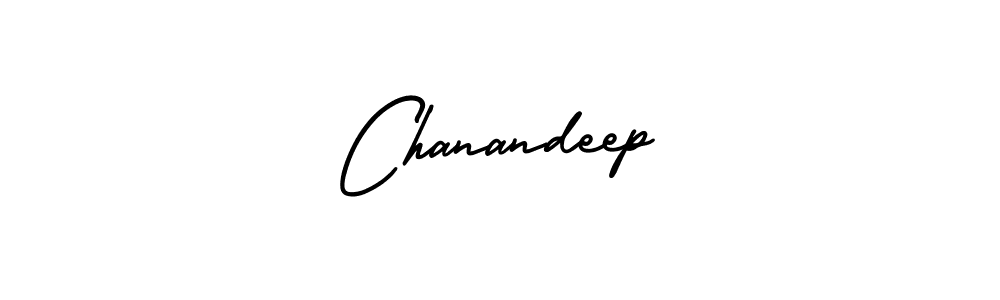 Chanandeep stylish signature style. Best Handwritten Sign (AmerikaSignatureDemo-Regular) for my name. Handwritten Signature Collection Ideas for my name Chanandeep. Chanandeep signature style 3 images and pictures png