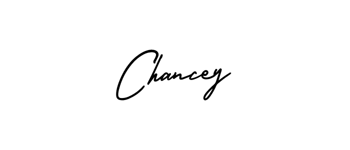 How to make Chancey name signature. Use AmerikaSignatureDemo-Regular style for creating short signs online. This is the latest handwritten sign. Chancey signature style 3 images and pictures png