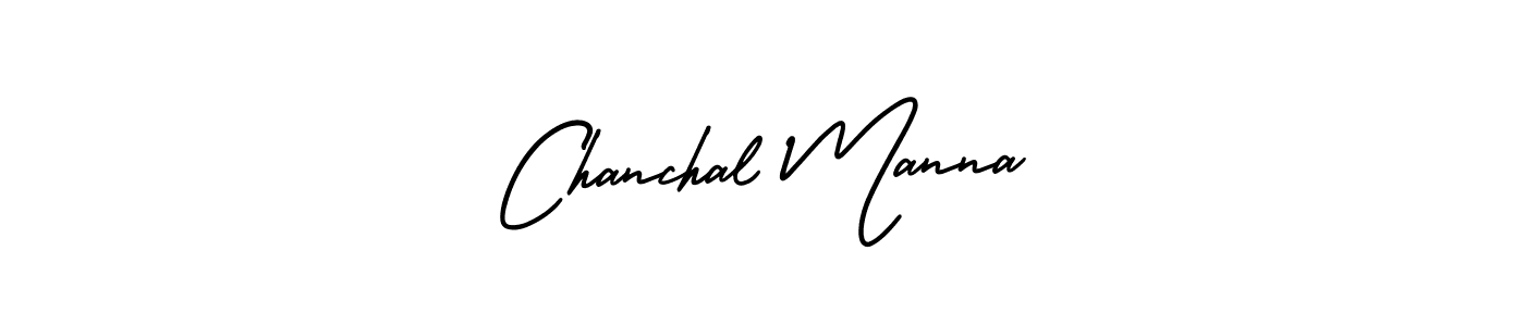 The best way (AmerikaSignatureDemo-Regular) to make a short signature is to pick only two or three words in your name. The name Chanchal Manna include a total of six letters. For converting this name. Chanchal Manna signature style 3 images and pictures png