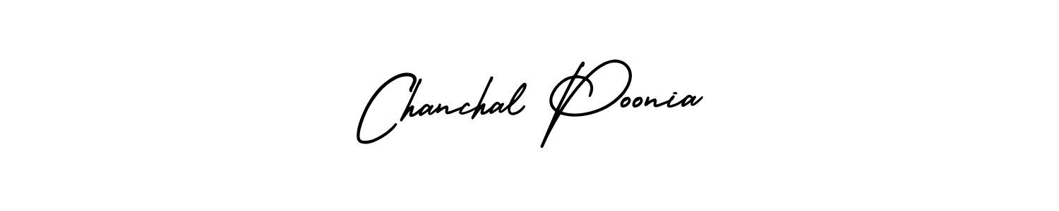 How to make Chanchal Poonia signature? AmerikaSignatureDemo-Regular is a professional autograph style. Create handwritten signature for Chanchal Poonia name. Chanchal Poonia signature style 3 images and pictures png