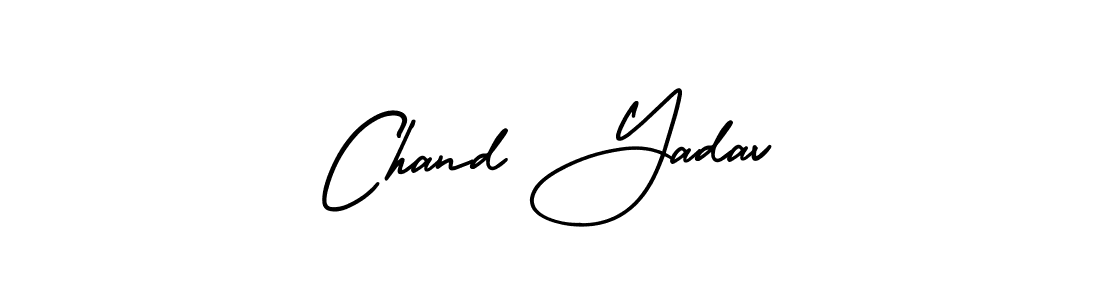 Use a signature maker to create a handwritten signature online. With this signature software, you can design (AmerikaSignatureDemo-Regular) your own signature for name Chand Yadav. Chand Yadav signature style 3 images and pictures png