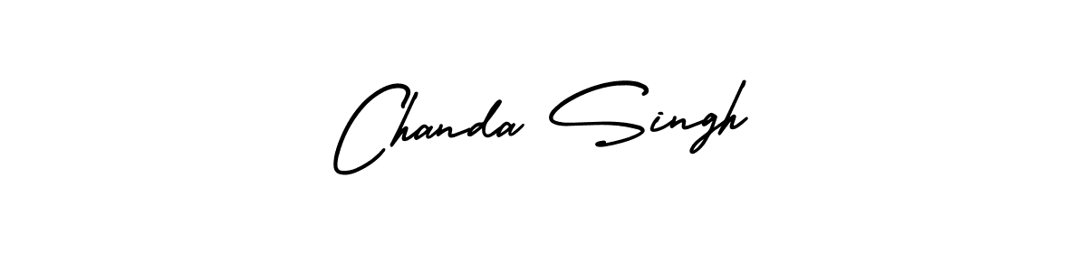 The best way (AmerikaSignatureDemo-Regular) to make a short signature is to pick only two or three words in your name. The name Chanda Singh include a total of six letters. For converting this name. Chanda Singh signature style 3 images and pictures png