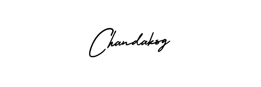 How to make Chandaksg name signature. Use AmerikaSignatureDemo-Regular style for creating short signs online. This is the latest handwritten sign. Chandaksg signature style 3 images and pictures png