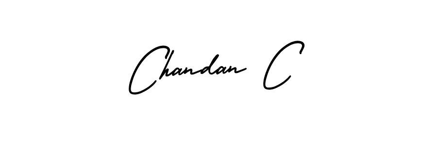 Make a beautiful signature design for name Chandan C. Use this online signature maker to create a handwritten signature for free. Chandan C signature style 3 images and pictures png