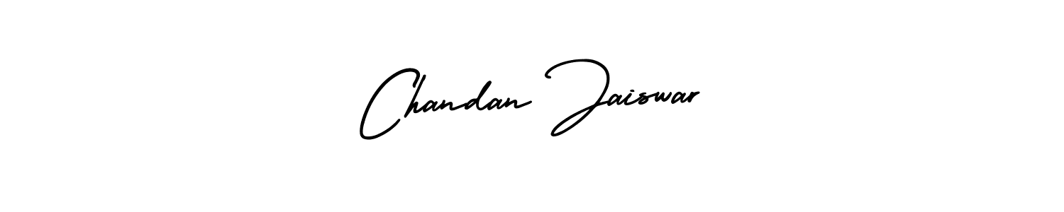 The best way (AmerikaSignatureDemo-Regular) to make a short signature is to pick only two or three words in your name. The name Chandan Jaiswar include a total of six letters. For converting this name. Chandan Jaiswar signature style 3 images and pictures png