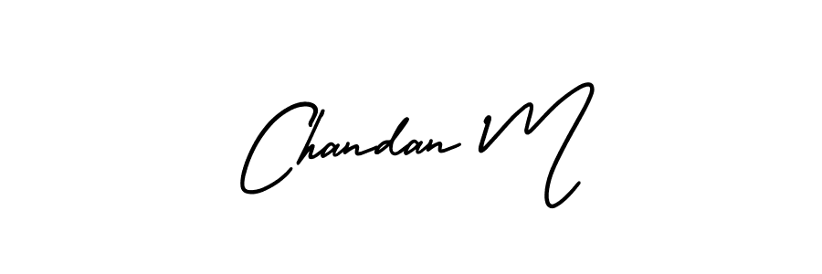 How to Draw Chandan M signature style? AmerikaSignatureDemo-Regular is a latest design signature styles for name Chandan M. Chandan M signature style 3 images and pictures png