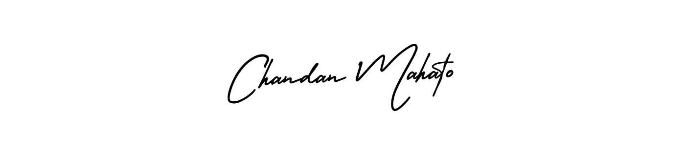 How to make Chandan Mahato signature? AmerikaSignatureDemo-Regular is a professional autograph style. Create handwritten signature for Chandan Mahato name. Chandan Mahato signature style 3 images and pictures png